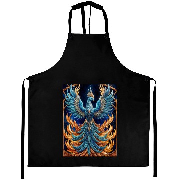 Discover Flying Blue Phoenix Aprons