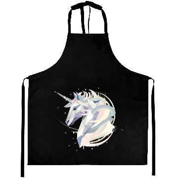 Discover Magical geometric unicorn in pastel colors Aprons