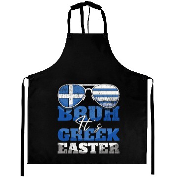 Discover Bruh It's Greek Easter Greece Flag Greek Flag Aprons