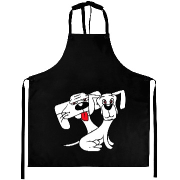 Discover 2 Dogs Looking Funny Silly Sitting Cool Team Crew Aprons