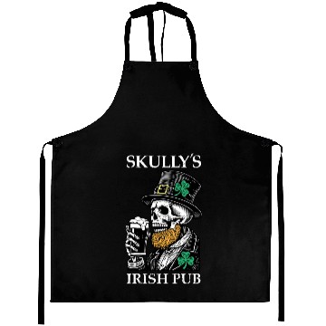 Discover Skully's Irish Pub Skull St. Patrick's Day 2025 Sh Aprons