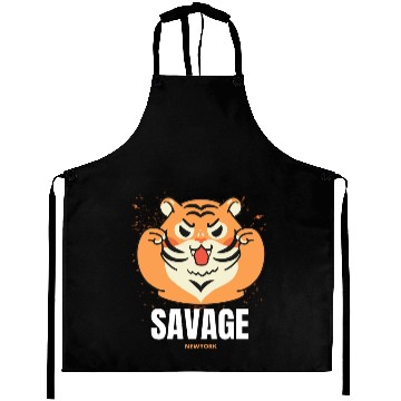 Discover Adorable savage tiger design Aprons
