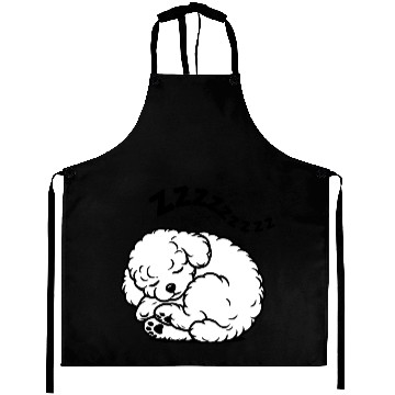 Discover Sleepy Puppy Zzzz - Adorable Bichon Frise Aprons