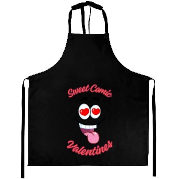Discover Sweet Comic Valentines Aprons