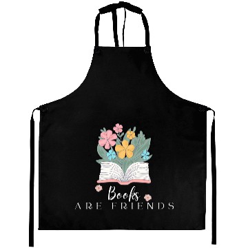 Discover books are friends book lovers Aprons