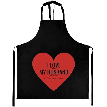 Discover I Love My Husband Aprons