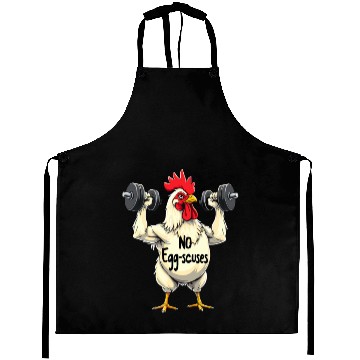 Discover Funny Gym Training Chicken Egg Aprons