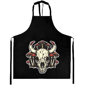 Discover Skull Mushrooms Natural Motif Aprons