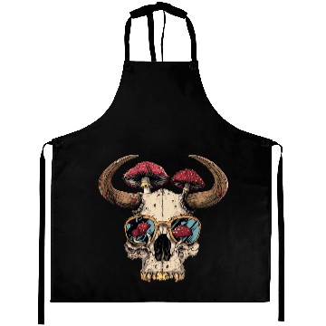 Discover Skull Mushrooms Natural Motif Aprons