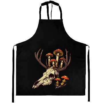 Discover Skull Mushrooms Natural Motif Aprons