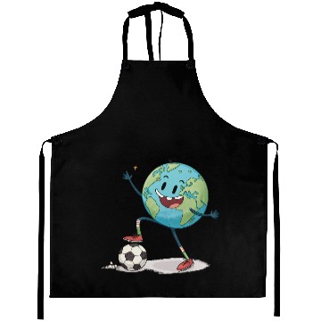 Discover Planet Earth playing soccer Aprons