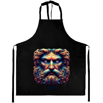 Discover face of zeus mythosview Aprons