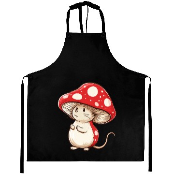 Discover Mushroom Mouse Funny Animal And Mushroom Aprons