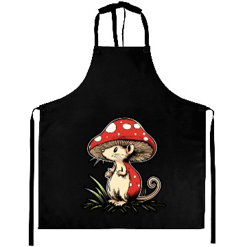 Discover Mushroom Mouse Funny Animal And Mushroom Aprons