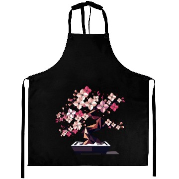 Discover Geometric cherry blossom bonsai Aprons