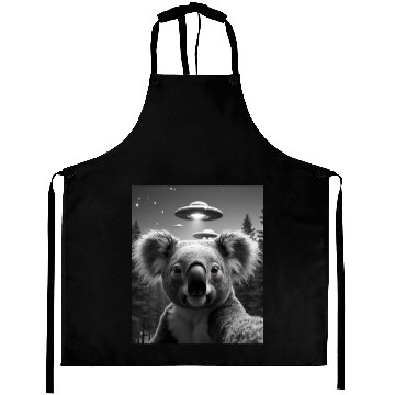 Discover UFO Funny Koala Bear Aprons