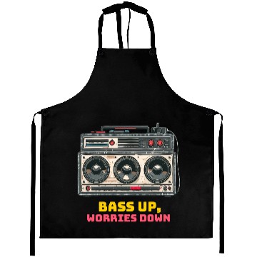 Discover Bass up , worries down, sound system Aprons