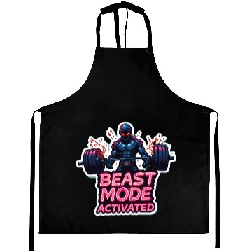Discover Beast-Mode Activated Cyberpunk Gym Aprons
