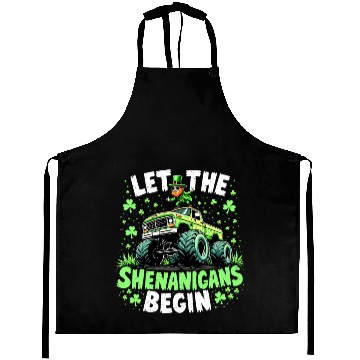 Discover St Patricks Day Monster Truck Shenanigans Aprons