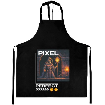 Discover Pixel Perfect Mage Gaming and Magic Aprons