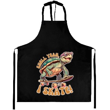 Discover Shell Yeah, I Skate! Funny Turtle Skater Aprons