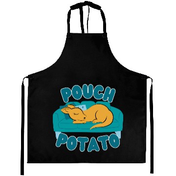Discover Pouch Potato Funny Cute Sleepy Kangaroo Aprons