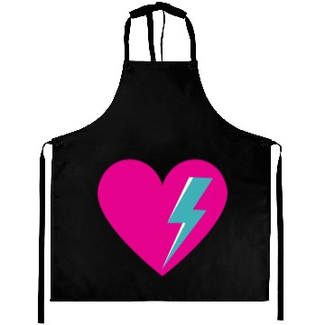 Discover Heart with Lightning Bolt Aprons