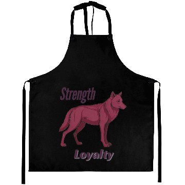 Discover Majestic Purple Wolf Aprons