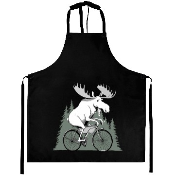 Discover Handmade Moose on Bike Aprons – Unique Unisex