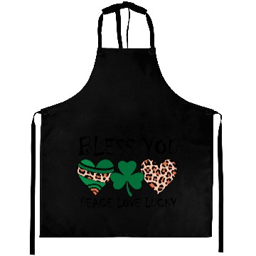 Discover bless you peace love lucky Aprons