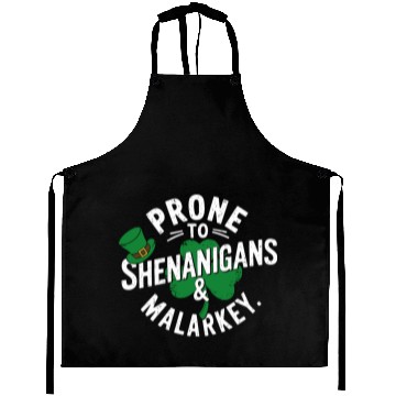 Discover Prone To Shenanigans & Malarkey Shamrock St Patric Aprons