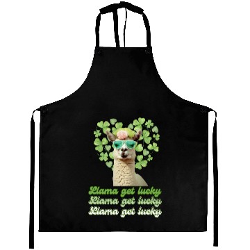Discover Llama Get Lucky | St. Patricks Day Edition Aprons