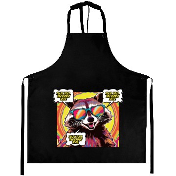 Discover A Psychedelic Trash Advocate Raccoon Aprons