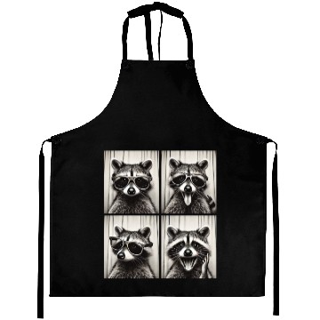 Discover Photobooth Raccoon with Sunglasses Aprons