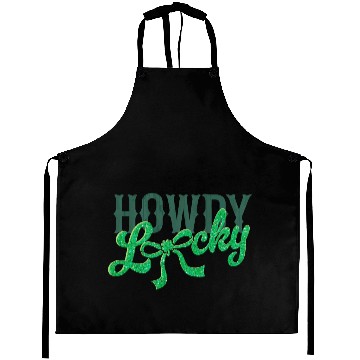 Discover Howdy Lucky Western Cowgirl St Patricks Design Aprons
