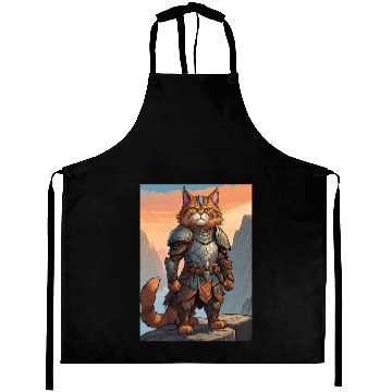 Discover Cat painting red black cat Aprons