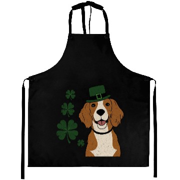 Discover Irish Setter and four leaf clover St Patrick's Day Aprons
