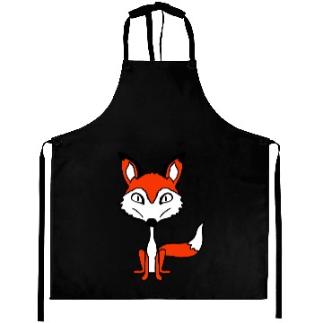 Discover Fox Evil Look Dangerous Crazy Wild Animal Fun Face Aprons