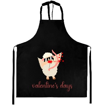 Discover valentine s days llama Aprons