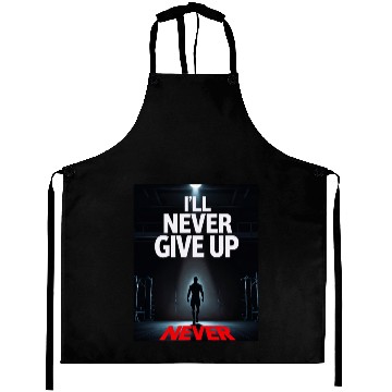 Discover Never Give Up Motivation MAN Aprons