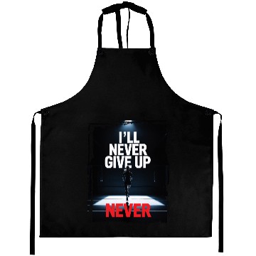 Discover Never Give Up Motivation Aprons