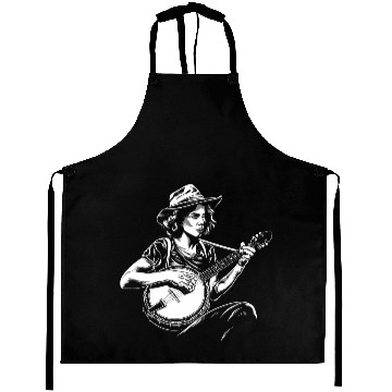 Discover Banjo Boy Sketch Aprons
