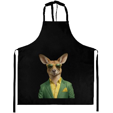 Discover Green and Gold Kangaroo 7 Aprons