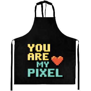 Discover Gamer Valentine's Pixel 8-bit Gaming Couple Aprons