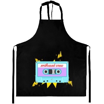 Discover Enthused Crew Retro Cassette with Lightning! Aprons