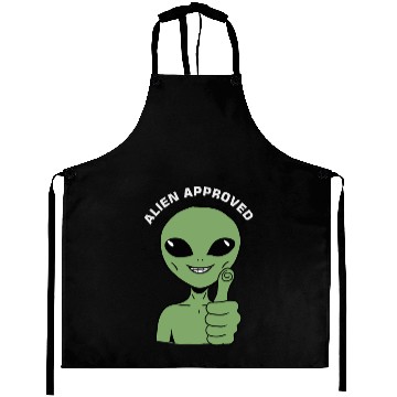 Discover Alien Approved Retro Sci-Fi Aprons
