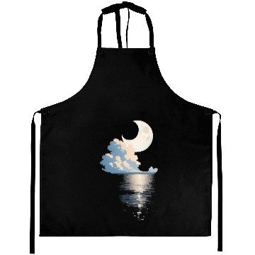 Discover Full Moon Over sea Aprons