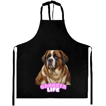 Discover Gangsta Life Saint Bernard 4 Aprons