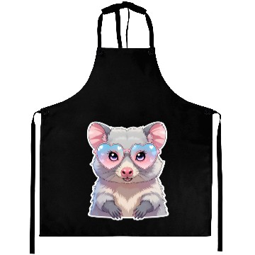Discover Opossum with glasses Aprons