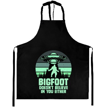 Discover UFO-Bigfoot Yeti Sasquatch Aprons